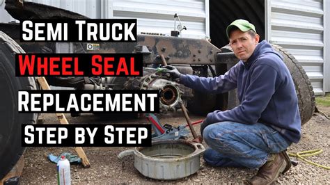 axle seal semi truck|Changing axle seal on semi truck at home without all the